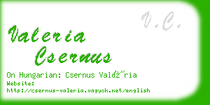 valeria csernus business card